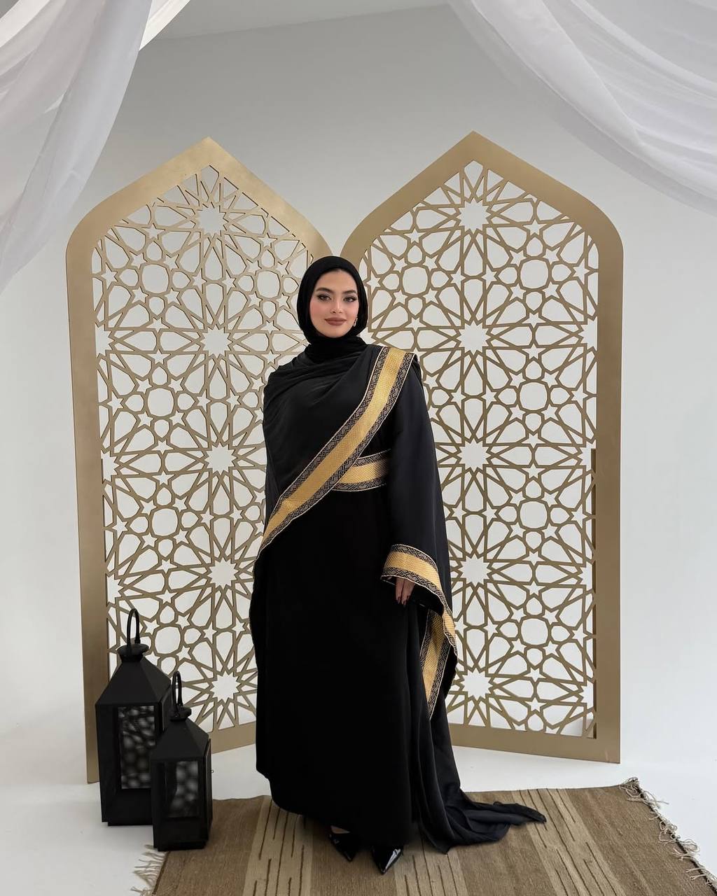 Gold Band Kaftan Set