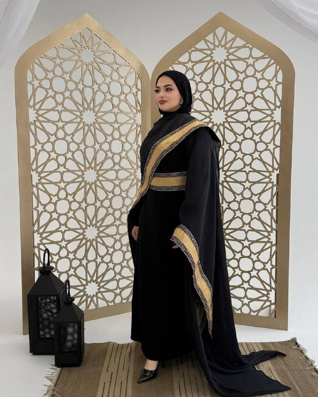 Gold Band Kaftan Set