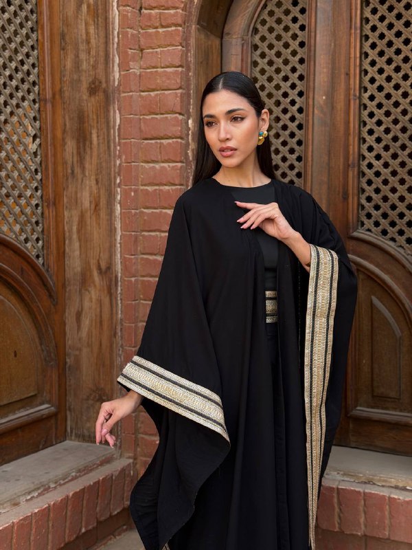 Gold Band Kaftan Set