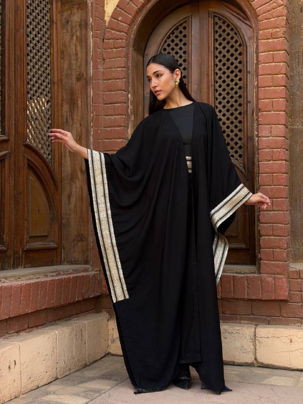 Gold Band Kaftan Set