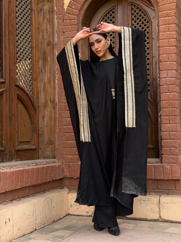 Gold Band Kaftan Set