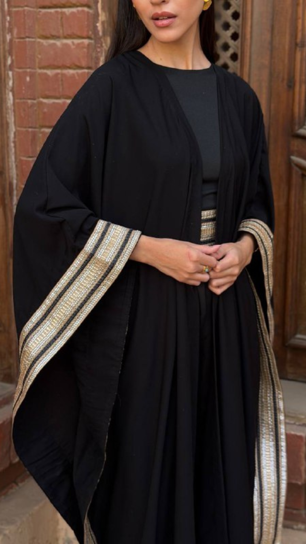 Gold Band Kaftan Set