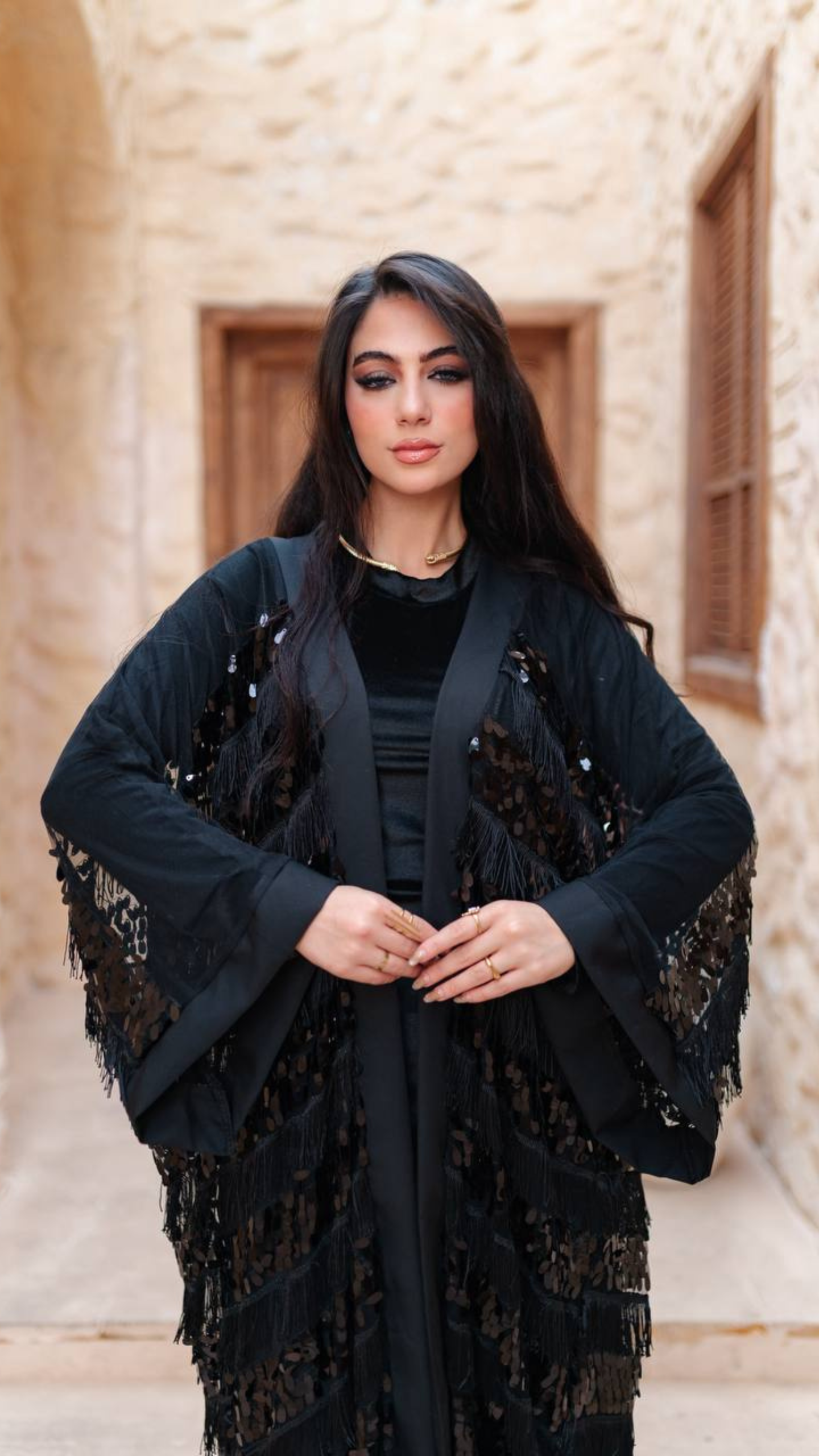 Hilal Noir Kaftan